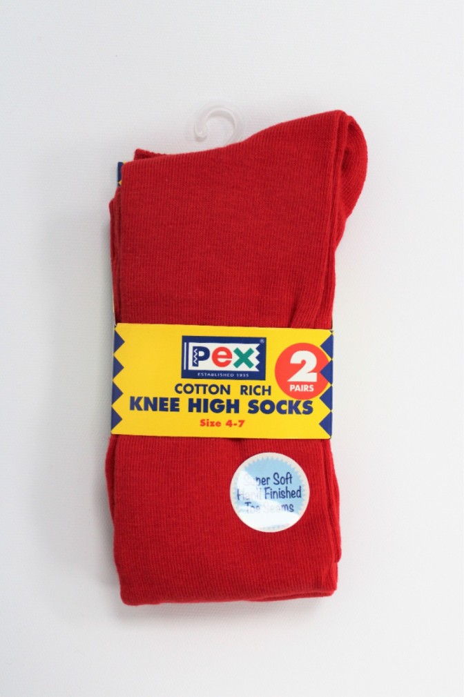 SOCKS RED KNEE HIGH 47