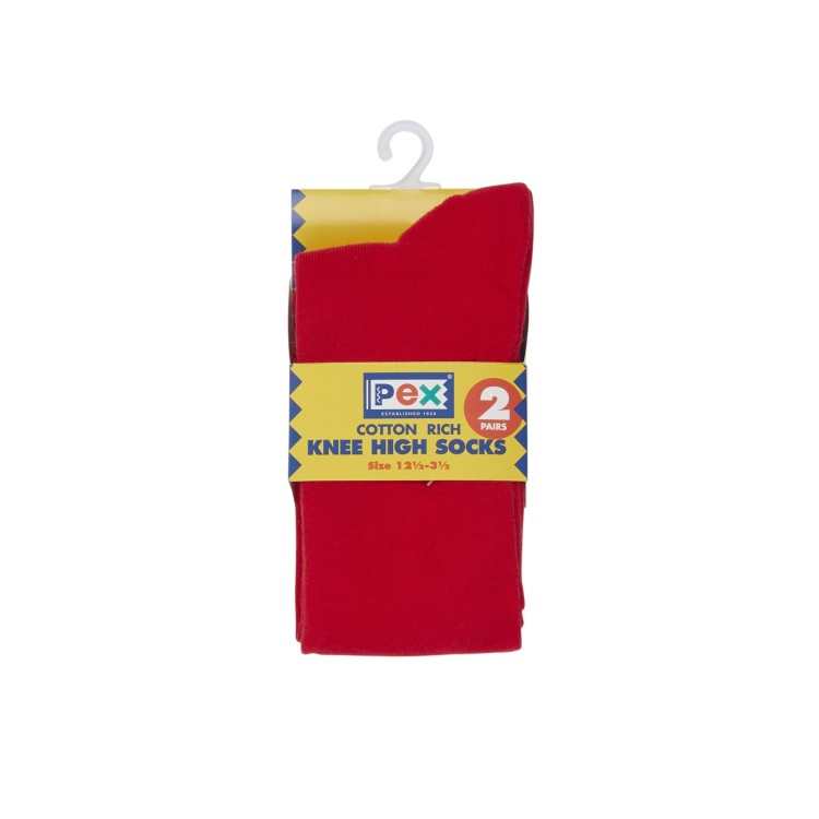 SOCKS KNEE HIGH RED